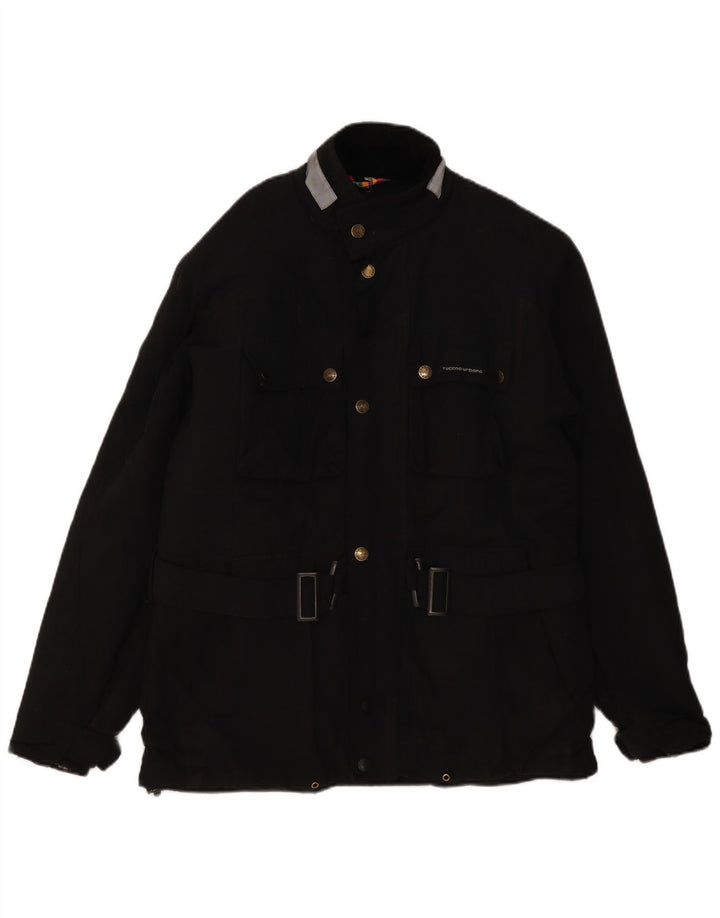 Tucano Urbano Mens Utility Jacket UK 42 XL Μαύρο Πολυαμίδιο