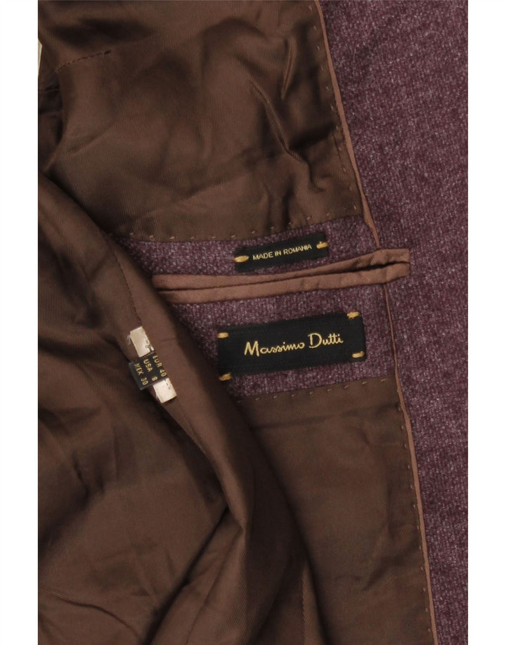 Massimo Dutti Γυναικείο Μπουφάν σακάκι με 1 κουμπί EU 40 Medium Purple