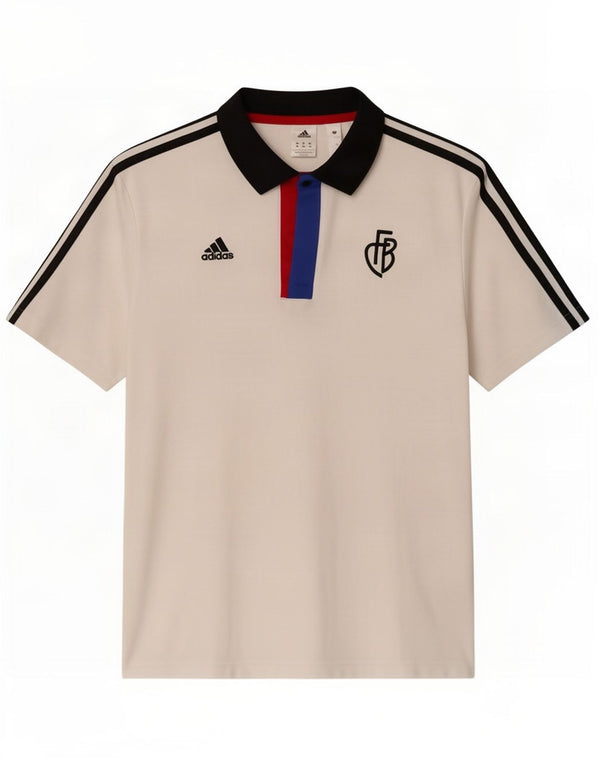 Ανδρικό πουκάμισο ράγκμπι πόλο της Adidas, μεσαίο λευκό χρώμα, βαμβακερό