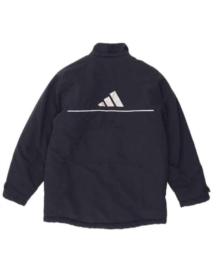Adidas Boys Graphic Windbreaker Jacket 13-14 Years Navy Blue Polyamide