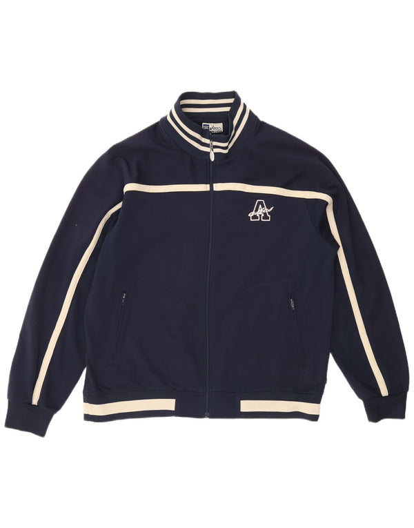 Ανδρική φόρμα ASICS Top Jacket XL Navy Blue Colorblock Polyester
