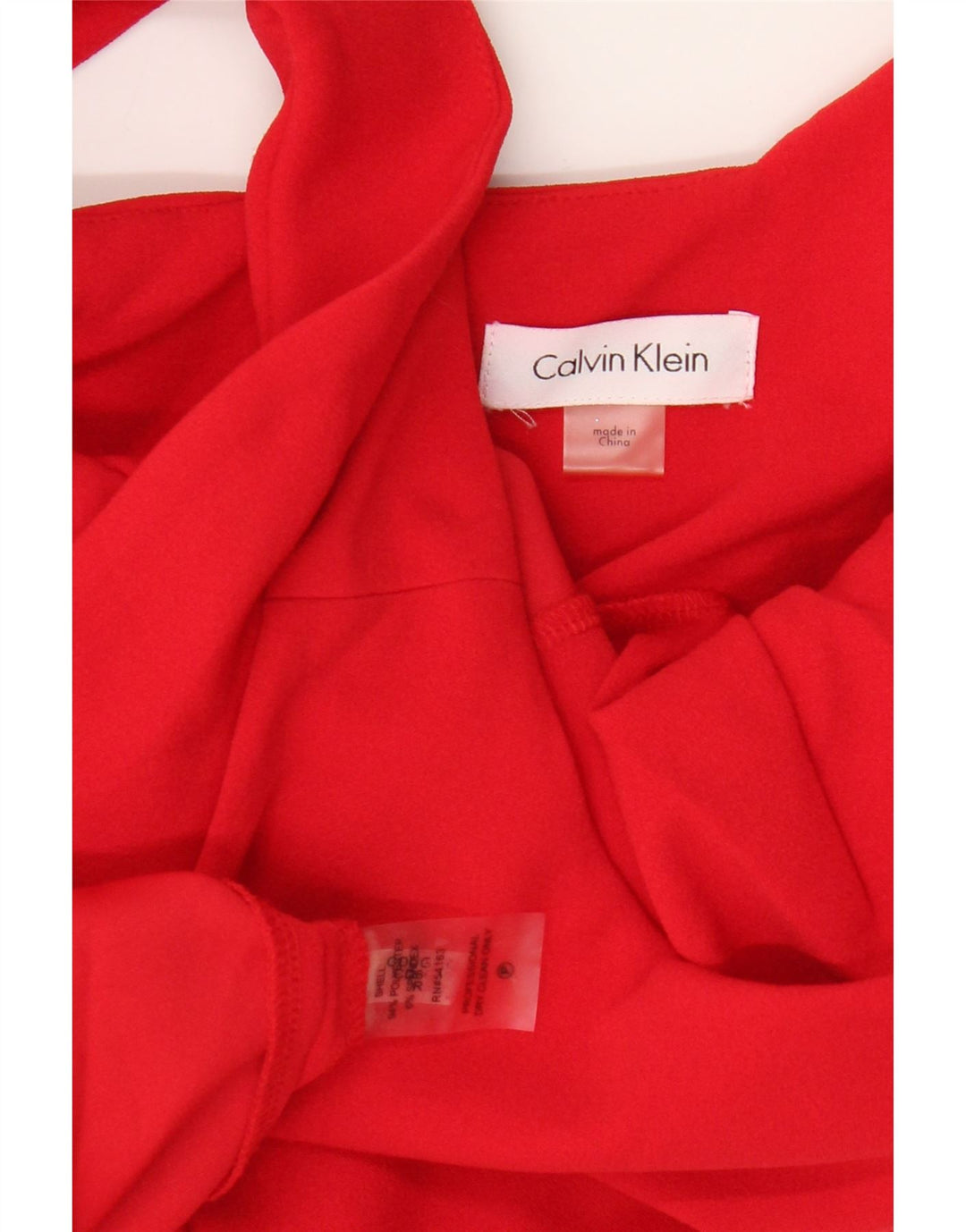 Γυναικείο αμάνικο φόρεμα Calvin Klein UK 10 Small Red Polyester