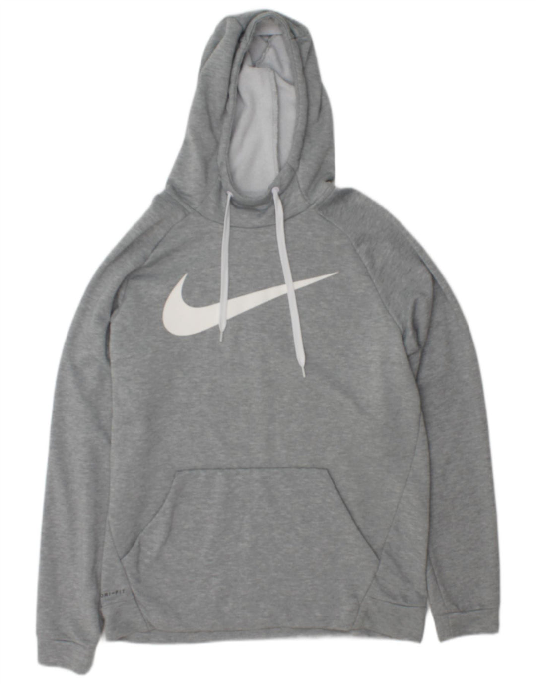 Nike ανδρικό Dri Fit Graphic Hoodie Jumper Μεγάλο γκρι πολυεστέρας