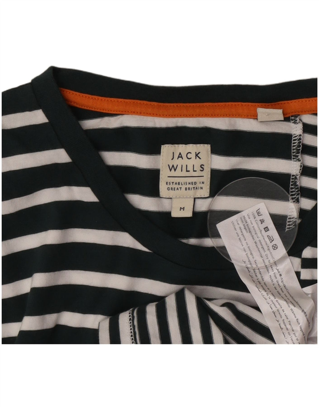 Ανδρικό T-Shirt Jack Wills Top Βαμβακερό μεσαίο λευκό ριγέ