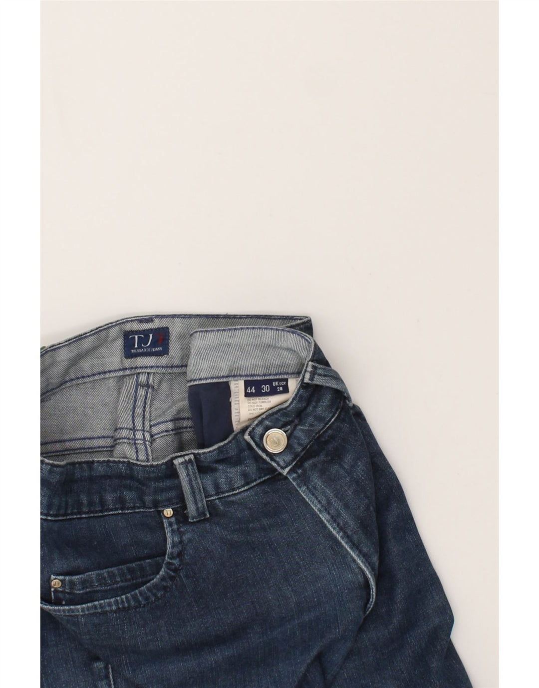 TRUSSARDI Womens Slim Jeans W28 L30 Blue Cotton Vintage Trussardi and Second-Hand Trussardi from Messina Hembry 
