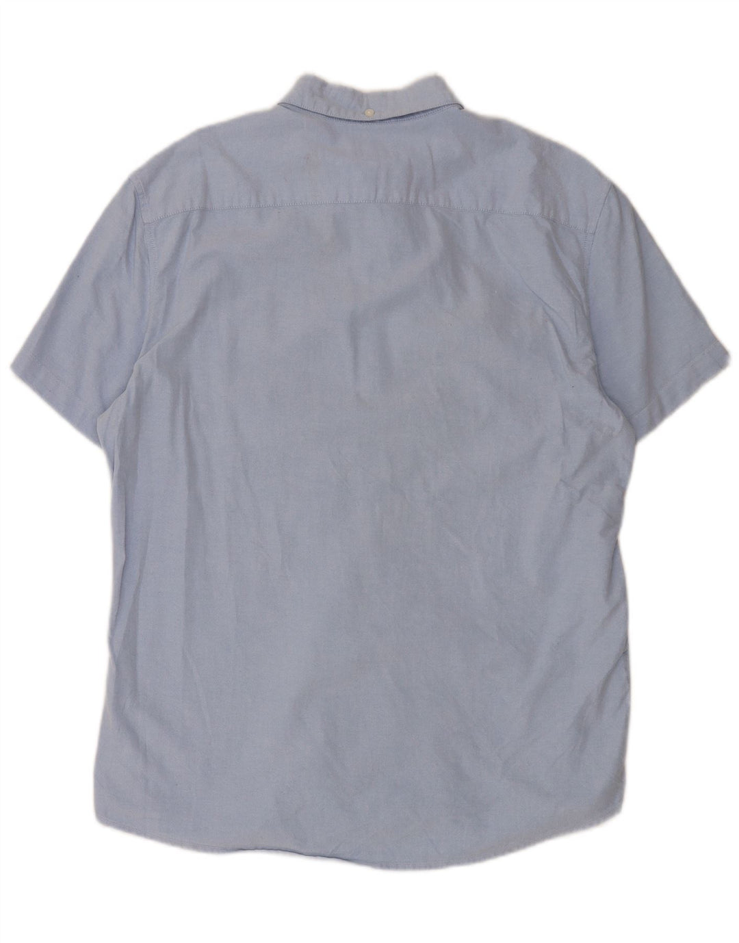 JACK WILLS Mens Slim Short Sleeve Shirt Large Blue Cotton