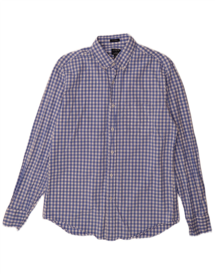 Ανδρικό πουκάμισο J. CREW Classic Fit Medium Blue Gingham Cotton
