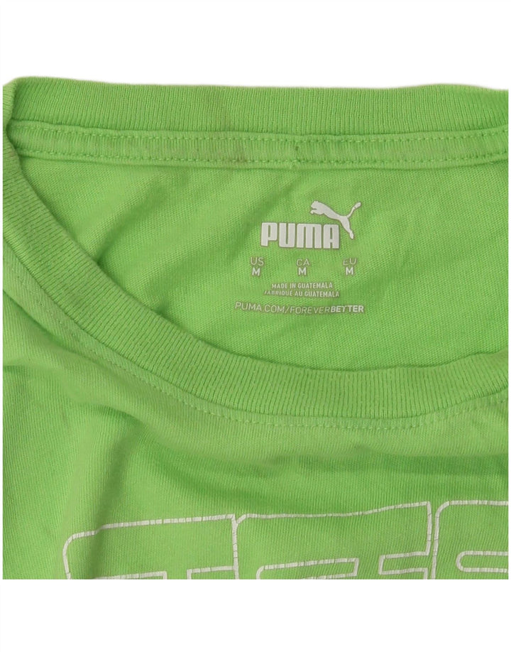 Γυναικείο γραφικό μπλουζάκι PUMA Top UK 14 Medium Green