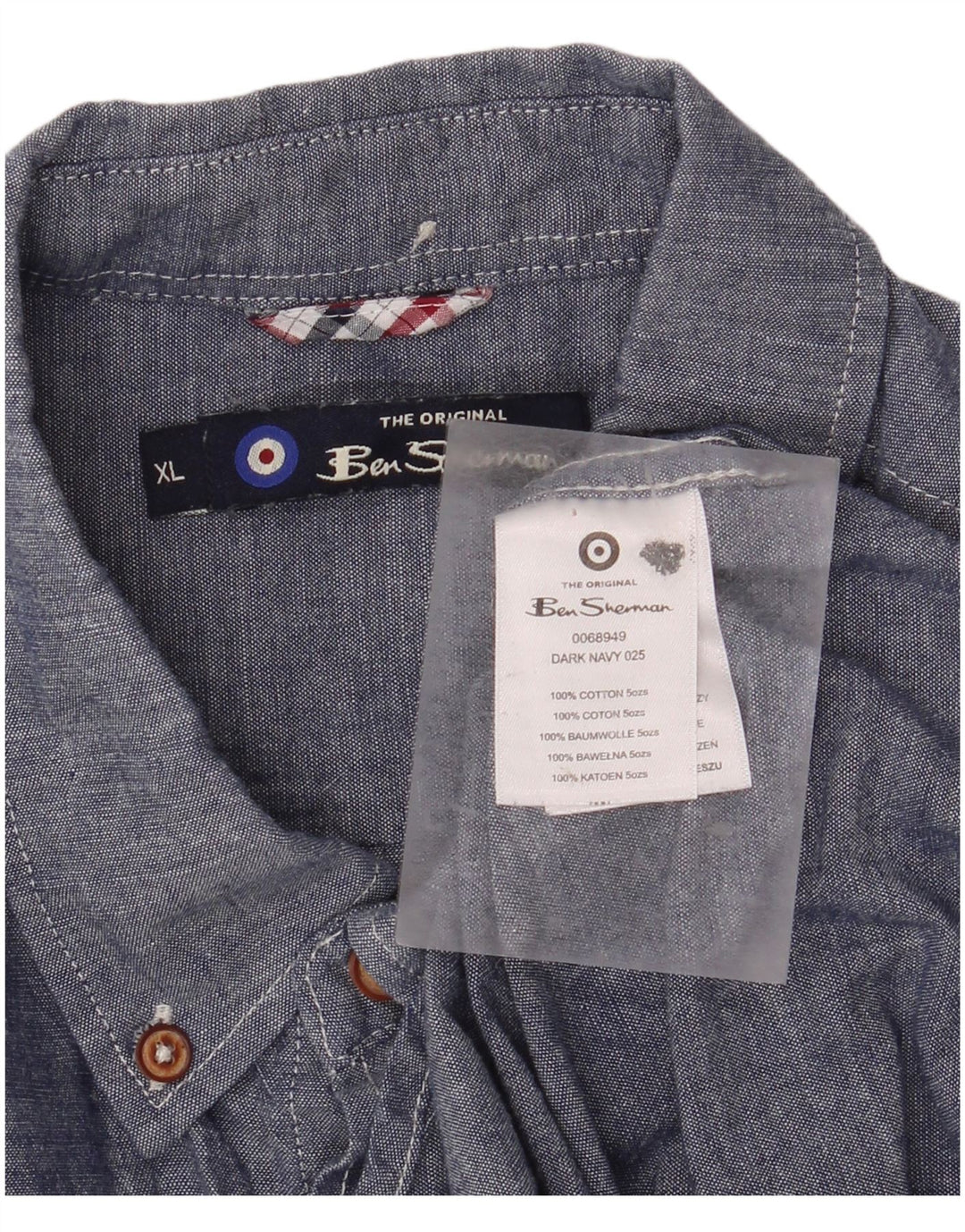 BEN SHERMAN Ανδρικό πουκάμισο XL Navy Blue Cotton