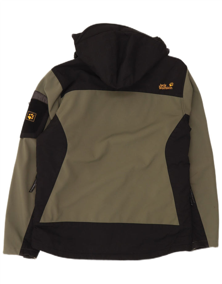 JACK WOLFSKIN Ανδρικό τζάκετ αντιανεμικό UK 36/38 Medium Khaki Colourblock