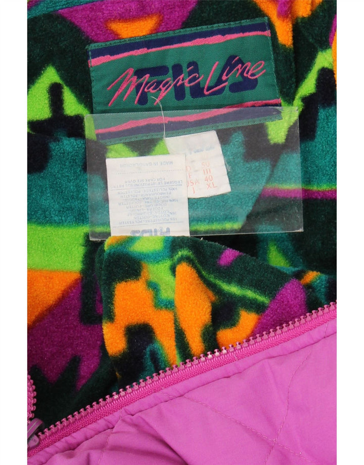 Ανδρικό καπιτονέ μπουφάν Fila Magic Line EU 50 Large Pink Polyester