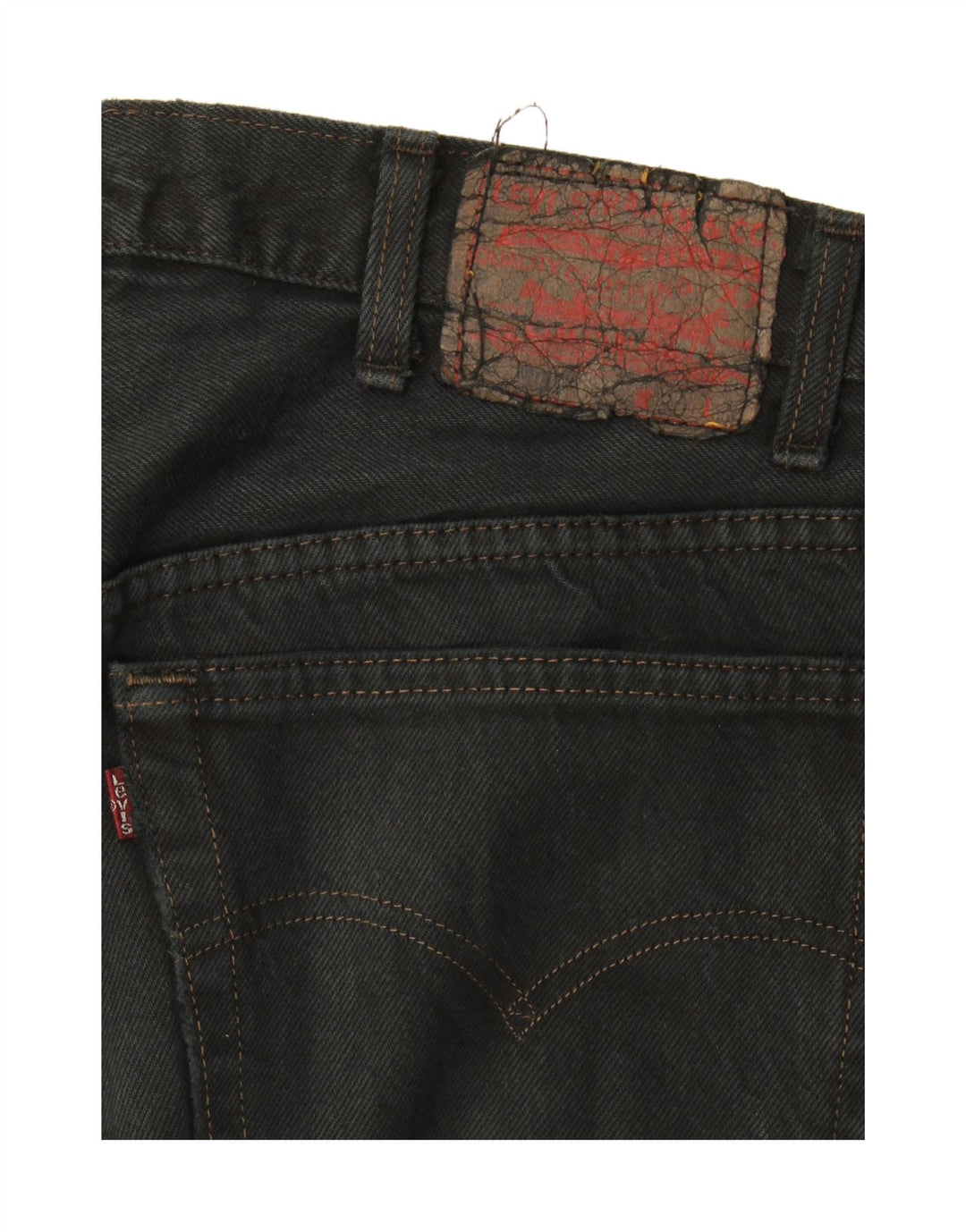 Levi's Womens Distressed Slim Jeans W38 L30 Μαύρο