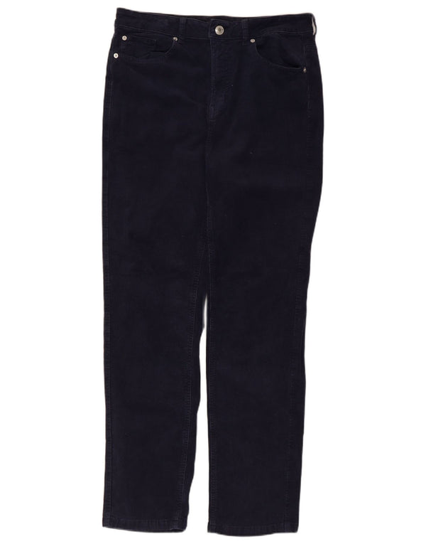 Marks & Spencer Γυναικείο κοτλέ παντελόνι UK 14 Large W32 L28 Navy Blue