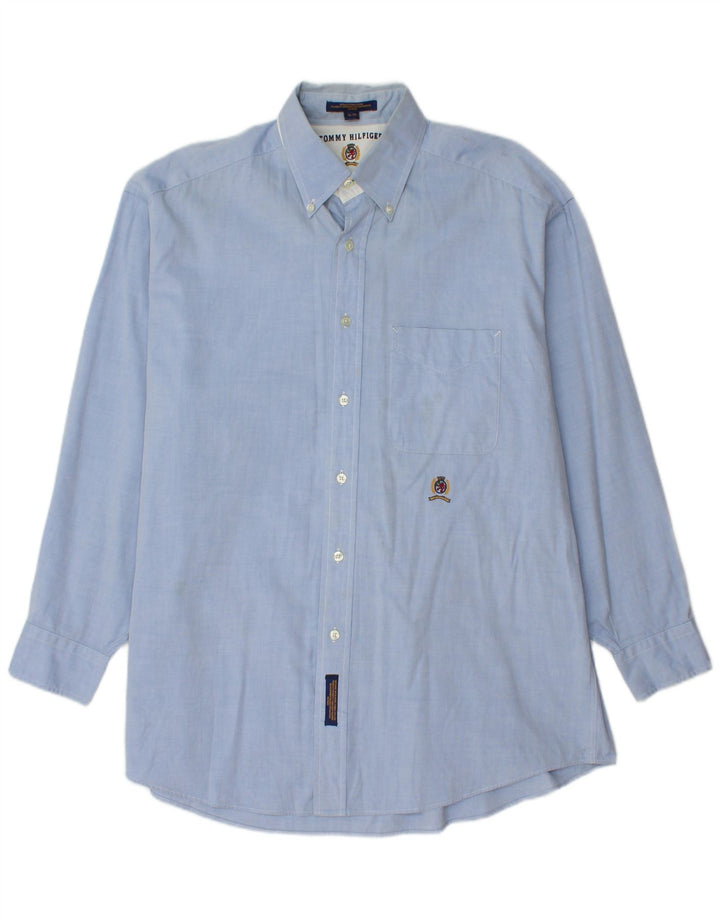 Ανδρικό πουκάμισο Tommy Hilfiger Size 16 Large Blue Cotton