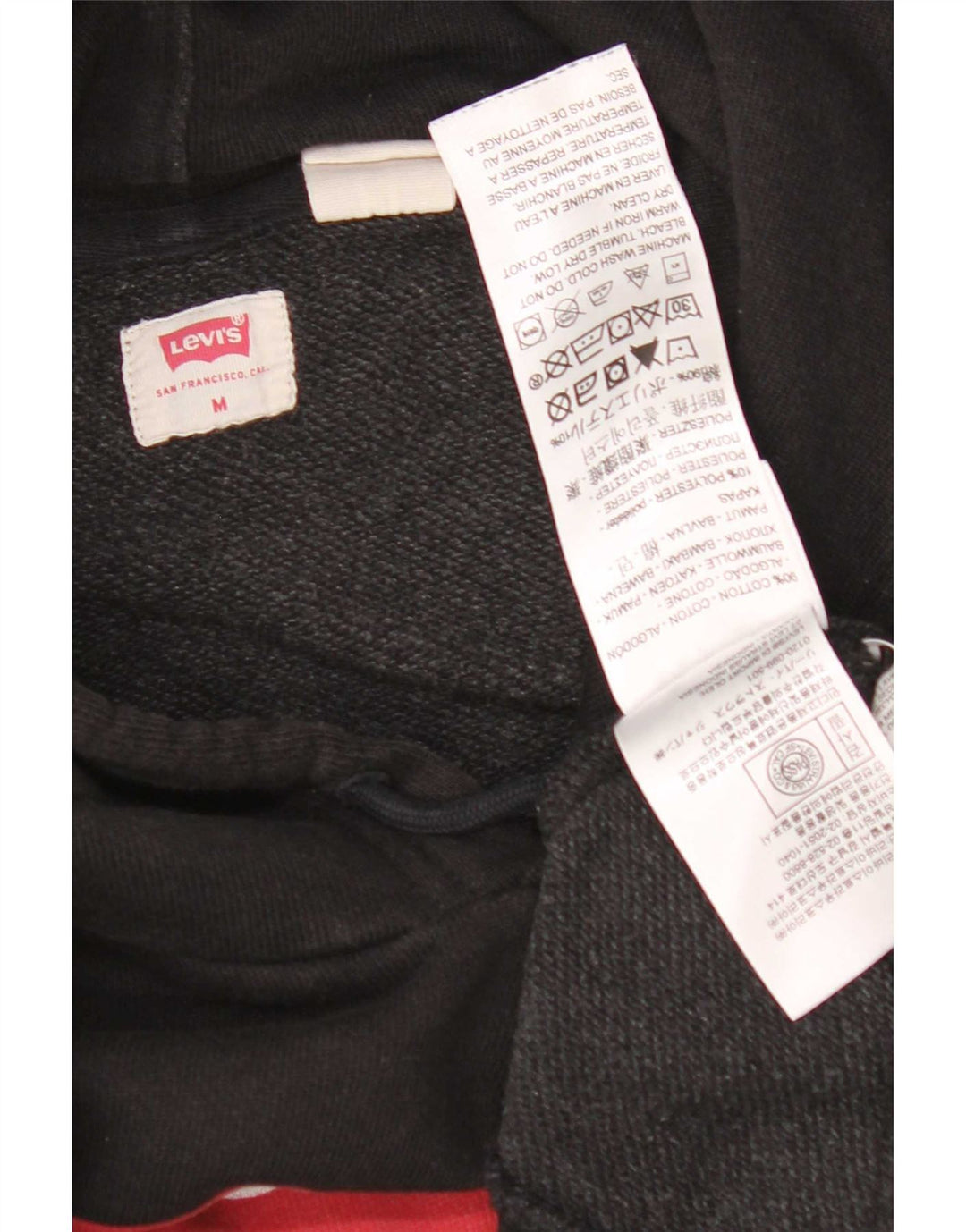 Ανδρικό γραφικό κουκούλα Levi's, μεσαίο μαύρο βαμβακερό
