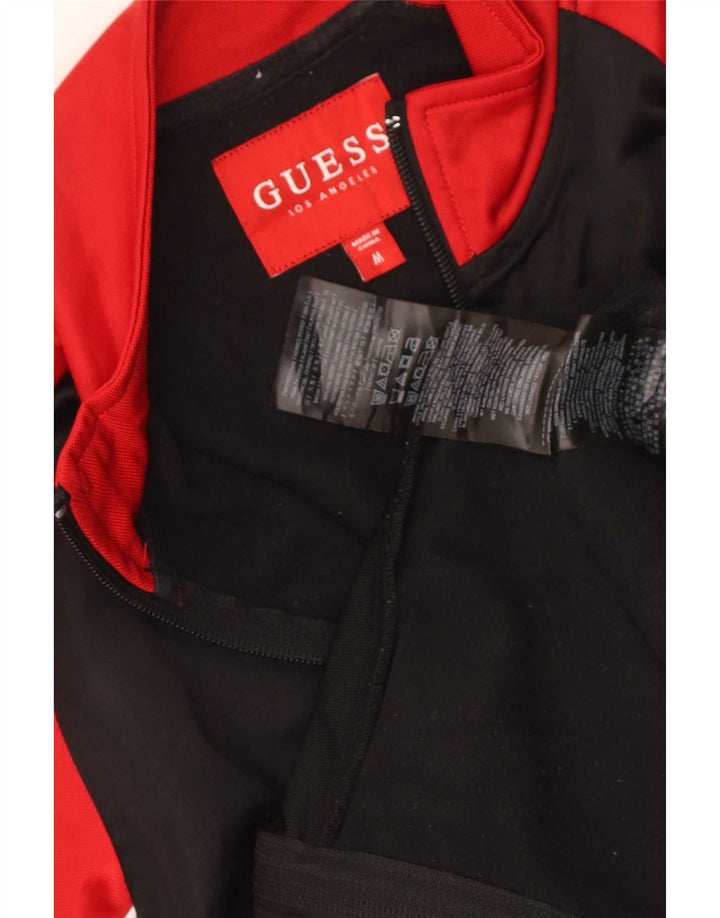 Ανδρική φόρμα γραφικών Guess Top Jacket μεσαίο μαύρο χρώμα, πολυεστέρας