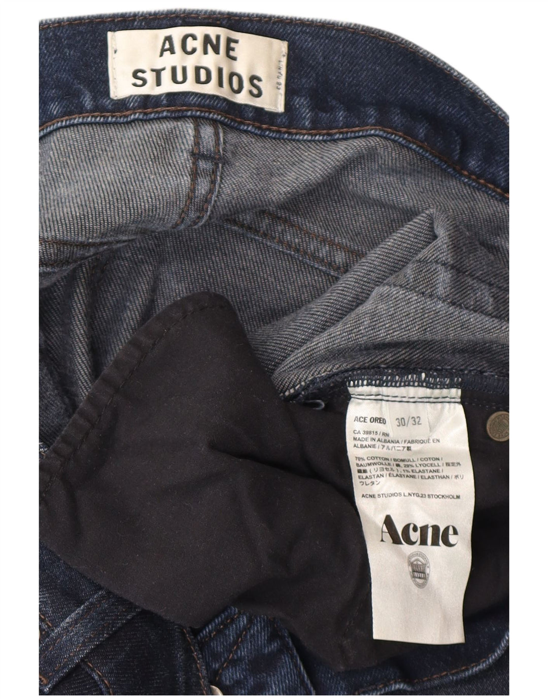 Acne Studios Ανδρικά Slim Jeans W30 L32 Navy Blue Cotton