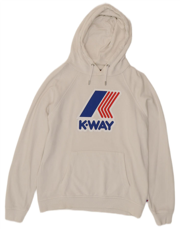 K-Way Ανδρικό γραφικό με κουκούλα, μεσαίο λευκό
