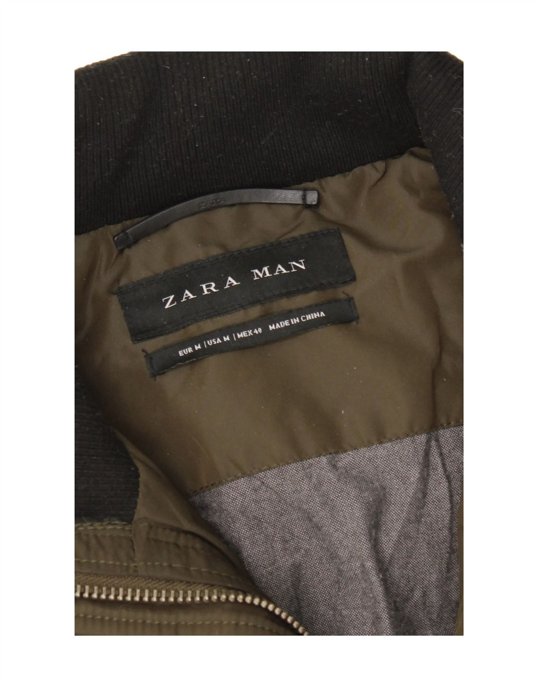Zara Ανδρικό μπουφάν με επένδυση UK 38 Medium Khaki