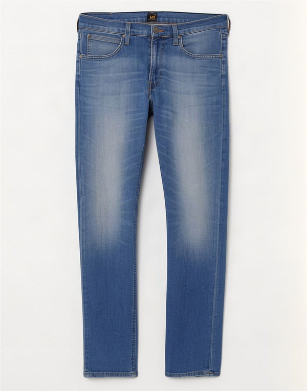 Lee Mens Luke Slim Jeans W32 L32 Blue Cotton
