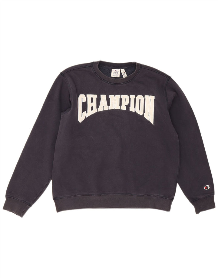 Ανδρικό γραφικό φούτερ Champion Jumper Medium Navy Blue Cotton
