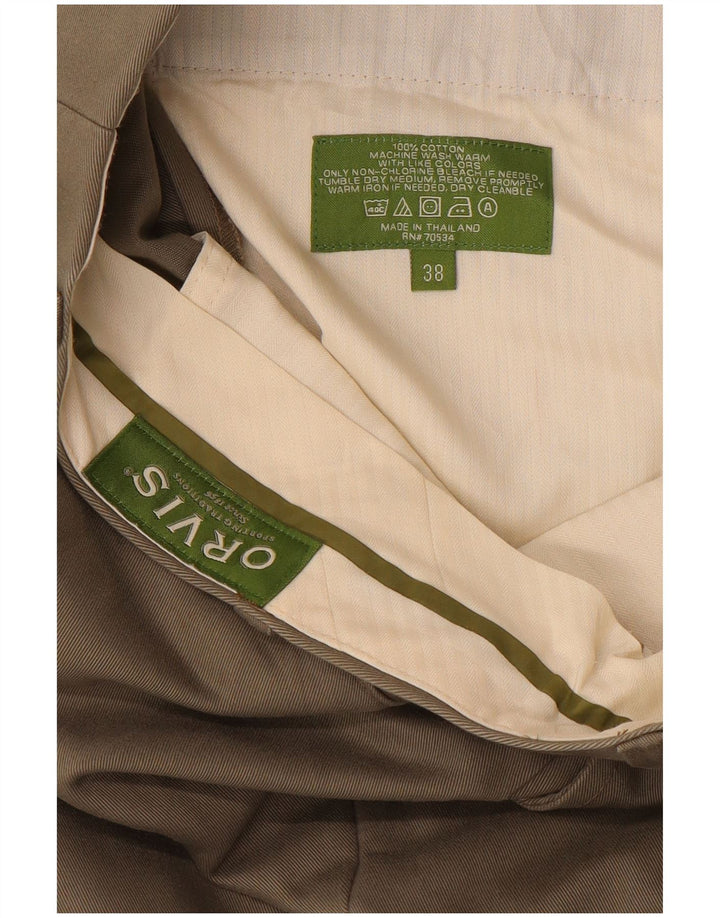 Ανδρικό ίσιο παντελόνι Chino ORVIS W38 L30 Χακί Βαμβακερό