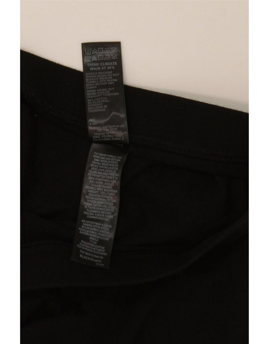 Marks & Spencer Γυναικείο Κολάν UK 14 Μεγάλο μαύρο βαμβακερό