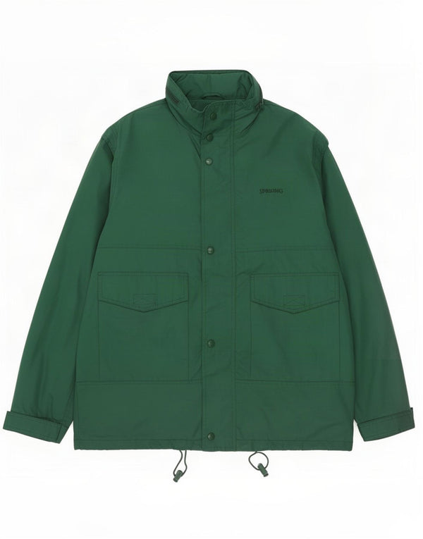 Spalding Ανδρικό μπουφάν βροχής με κουκούλα UK 38 Medium Green Polyamide
