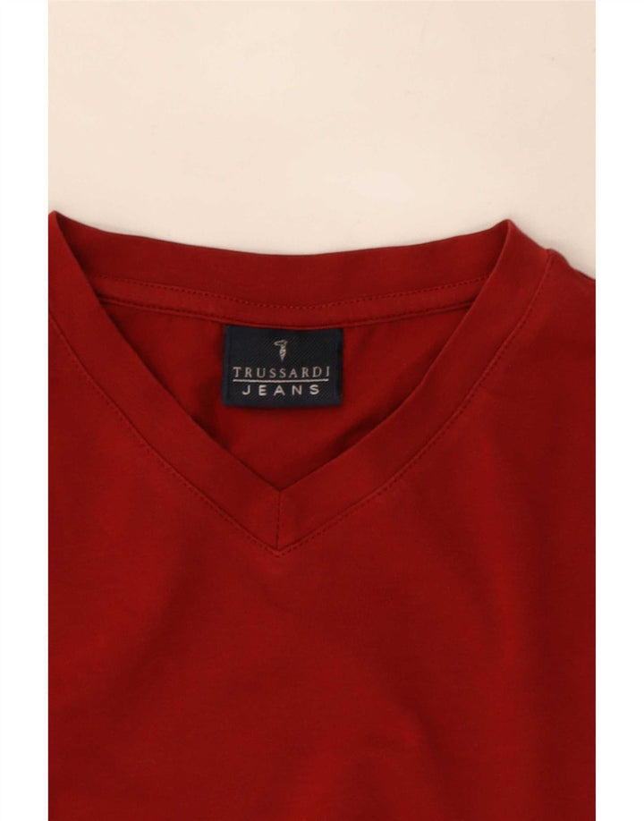 Ανδρικό T-Shirt Trussardi Jeans Top Medium Red