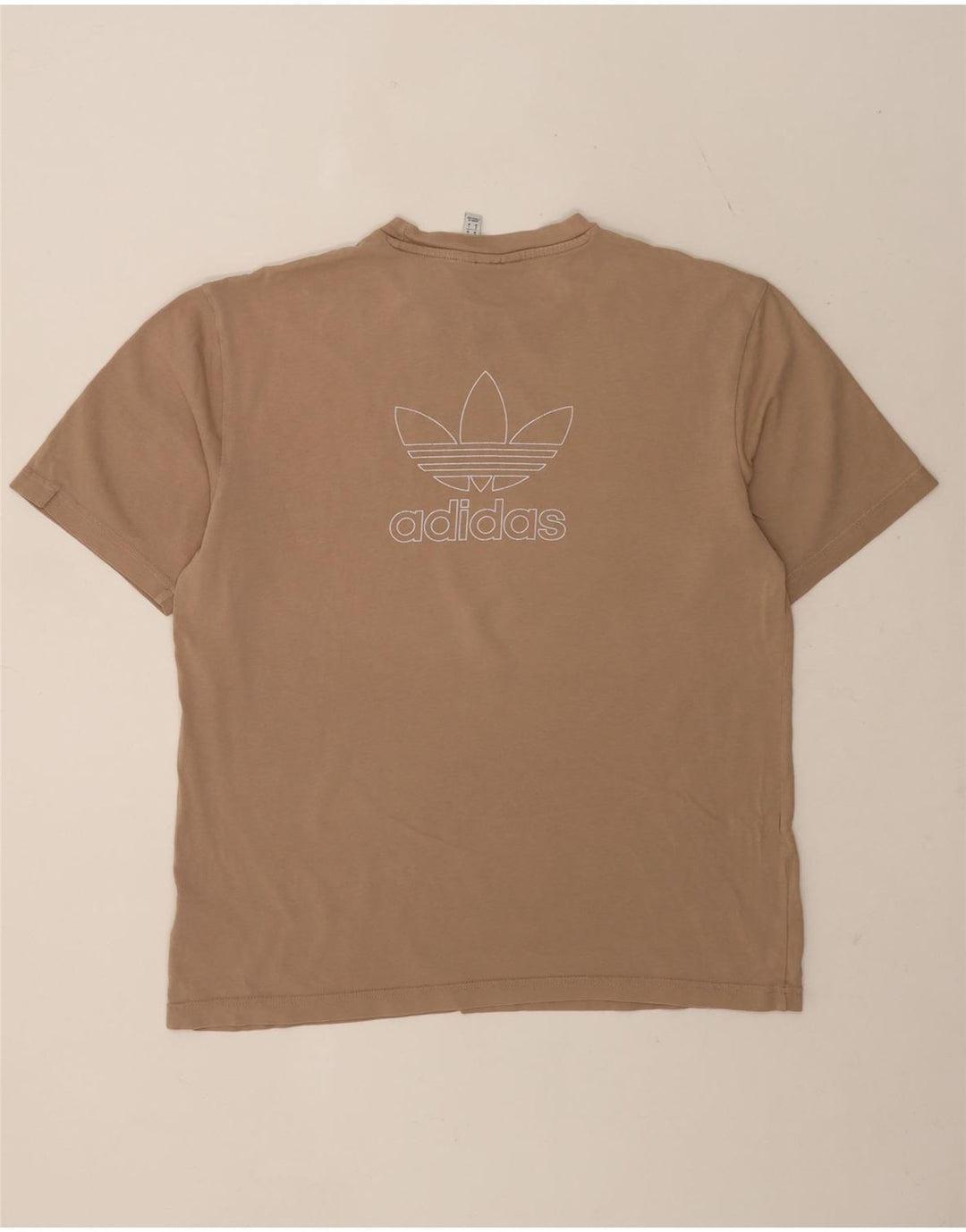 Ανδρικό γραφικό T-Shirt Adidas Τοπ μεσαίο μπεζ βαμβακερό
