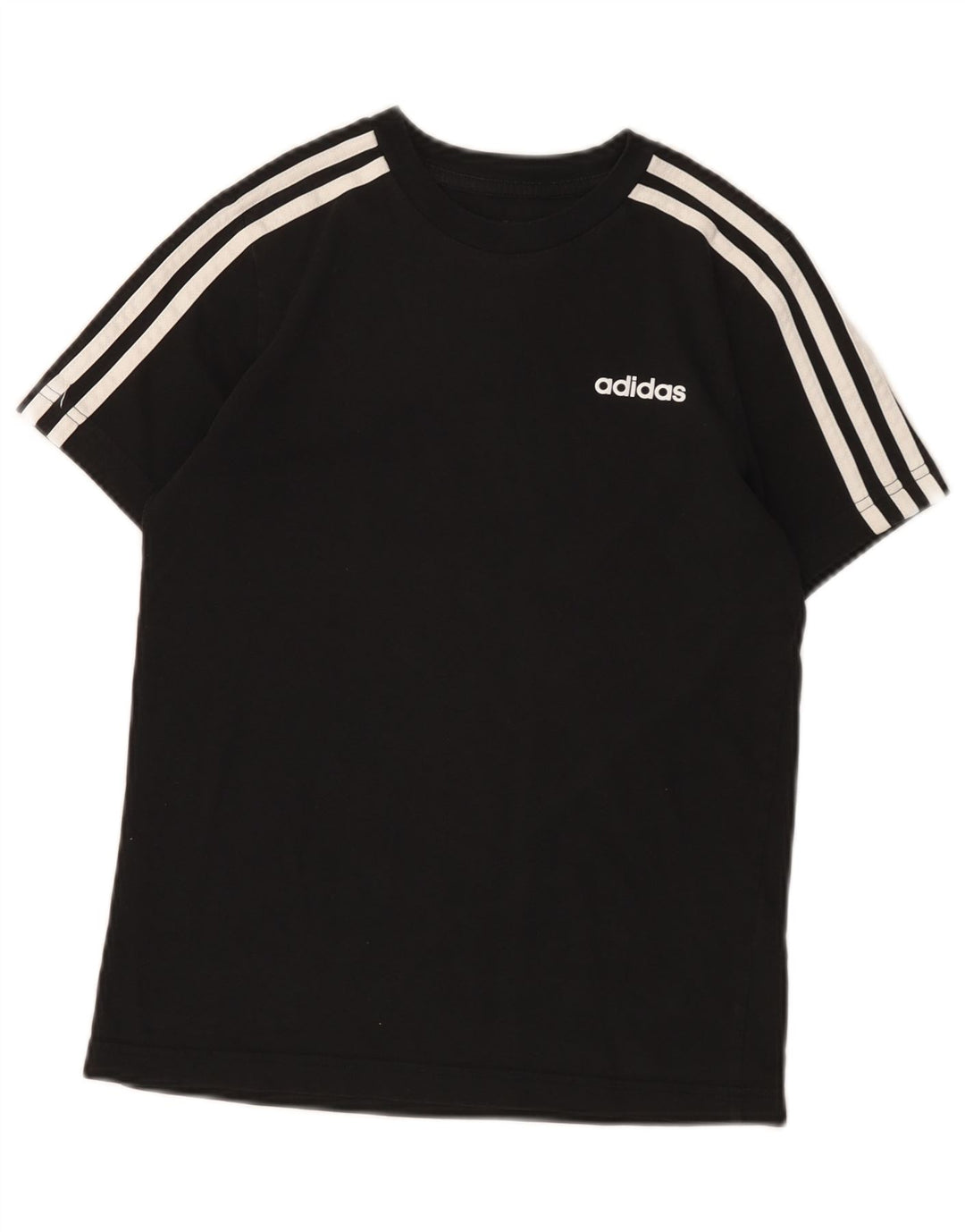 Adidas Boys T-Shirt Top 11-12 ετών Μαύρο βαμβακερό