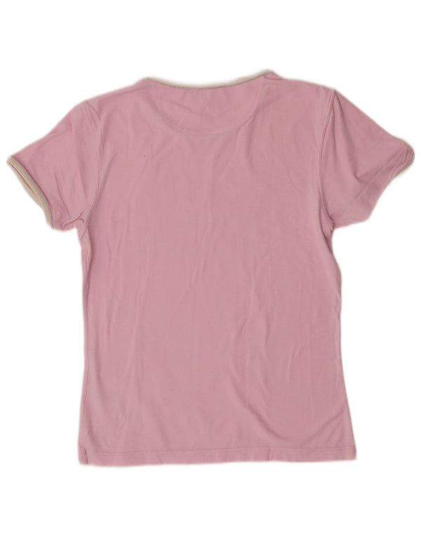 Γυναικείο γραφικό μπλουζάκι Russell Athletic Top UK 18 XL Ροζ βαμβακερό
