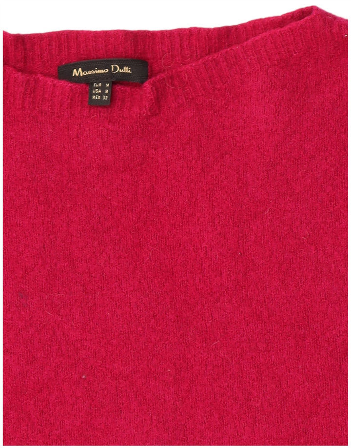 Massimo Dutti Γυναικείο πουλόβερ με λαιμόκαυστο UK 12 Medium Pink