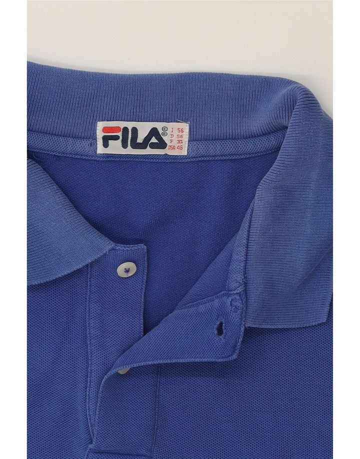 FILA Mens Polo Shirt IT 56 2XL Blue Vintage Fila and Second-Hand Fila from Messina Hembry 