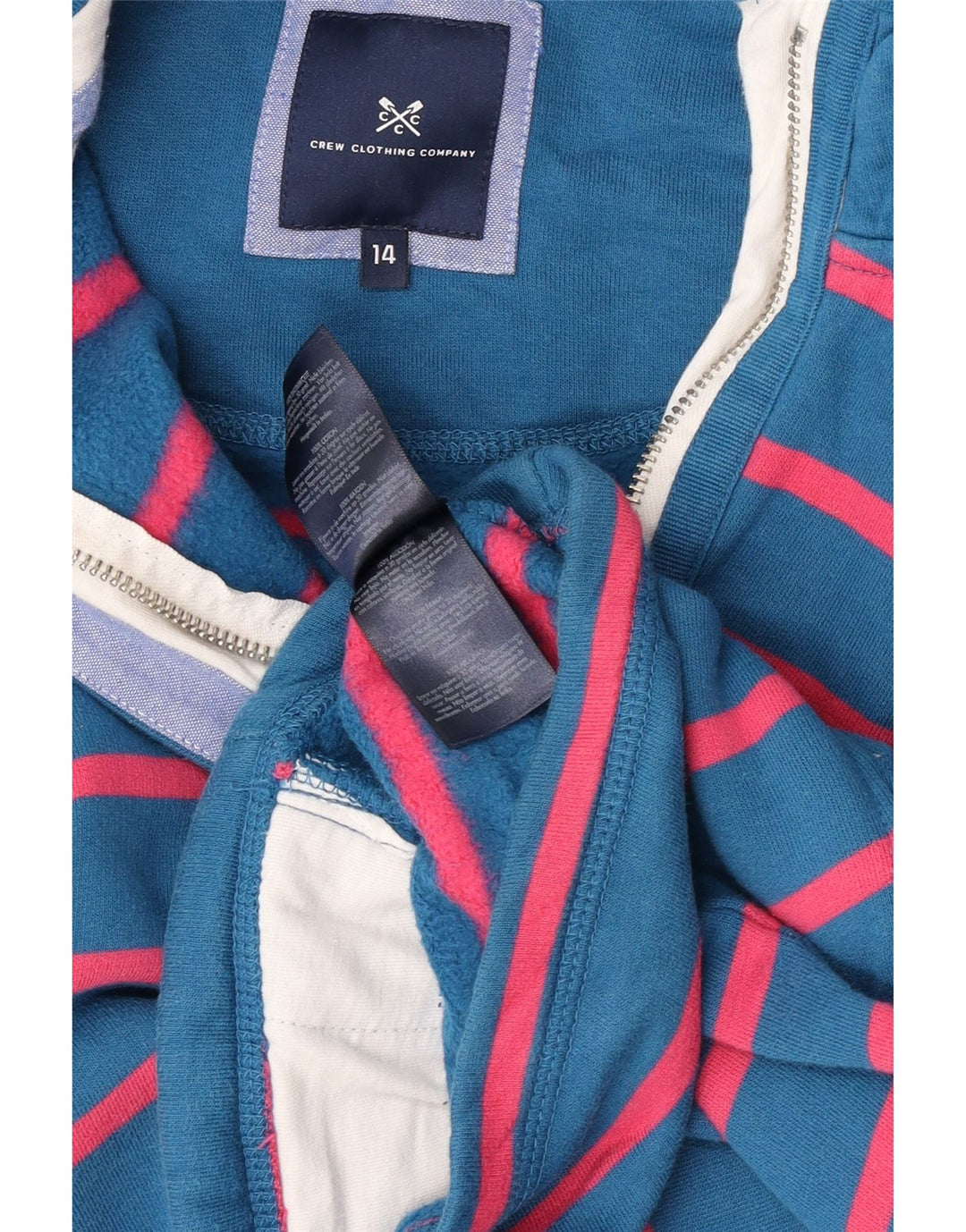 Crew Clothing Γυναικεία μπλούζα μεγάλου μεγέθους Jumper UK 14 Large μπλε ριγέ