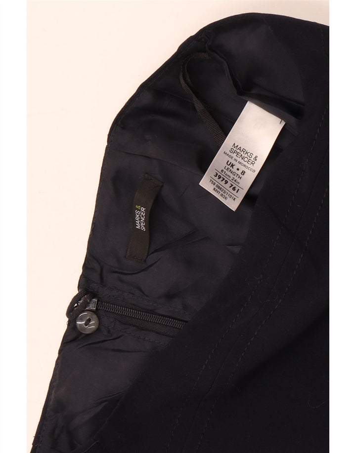 Marks & Spencer Γυναικεία Pencil Φούστα UK 8 Small W26 Navy Blue Polyester