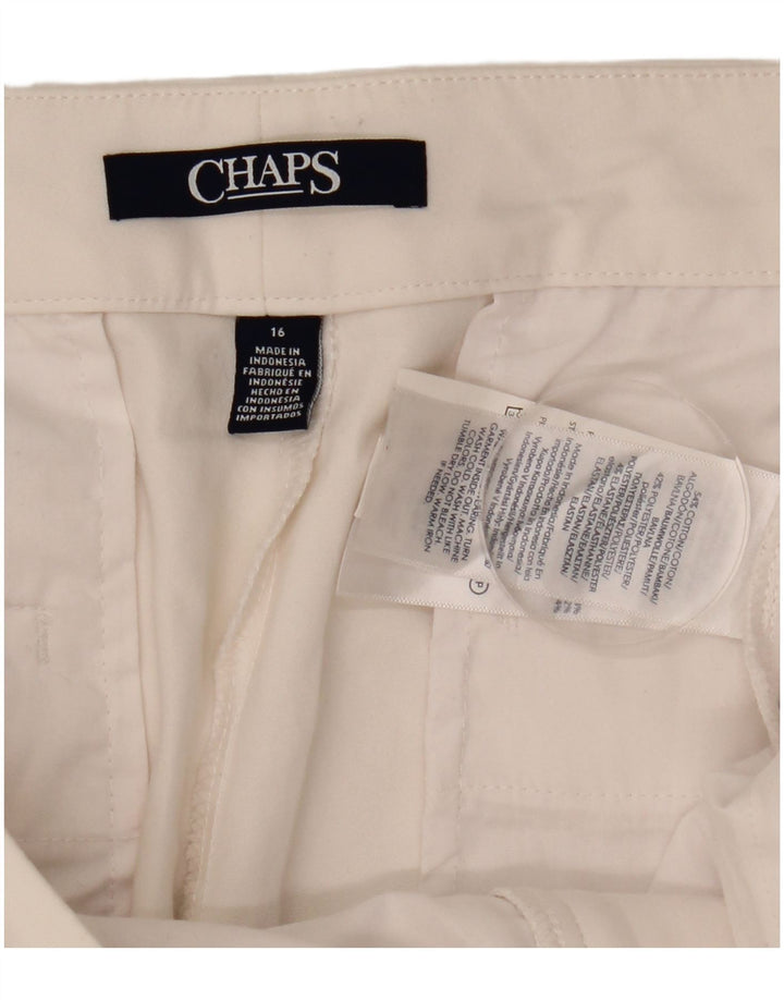 Chaps Γυναικείο Casual σορτς UK 16 μεγάλο W36 λευκό βαμβακερό