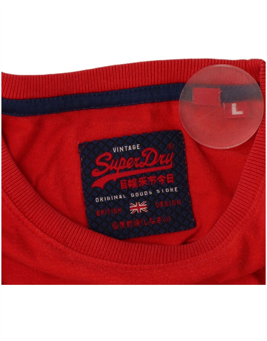 Ανδρικό γραφικό μπλουζάκι SUPERDRY Top μεγάλο κόκκινο βαμβακερό