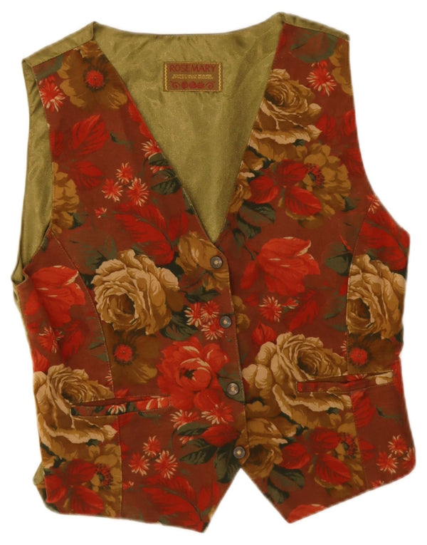 Rosemary Γυναικείο Γιλέκο UK 12 Medium Red Floral