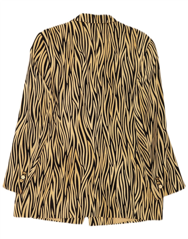 Basler Γυναικείο σακάκι σακάκι με 1 κουμπί UK 14 Medium Yellow Animal print