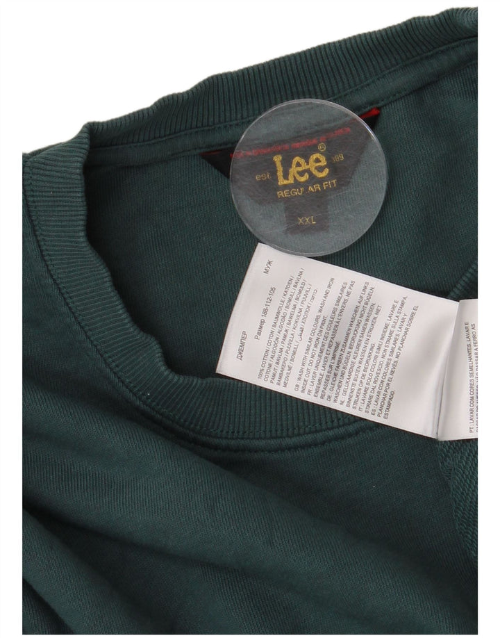 Ανδρικό φούτερ Lee Regular Fit Jumper 2XL Πράσινο βαμβακερό