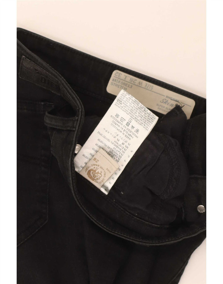 Diesel γυναικείο τζιν σορτς Skinzee W28 Μεσαίο μαύρο βαμβακερό