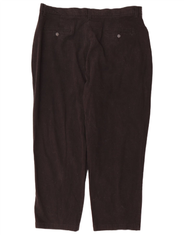 Lee Γυναικείο Crop Casual Παντελόνι US 18 2XL W38 L28 Μαύρο βαμβακερό