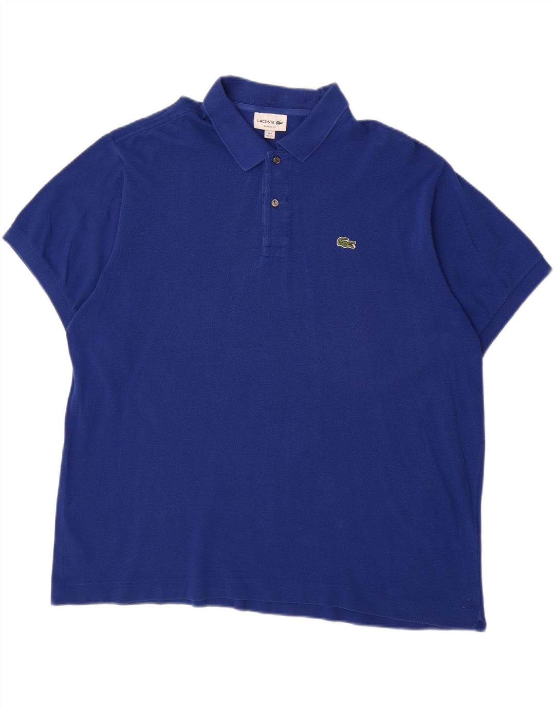 LACOSTE Ανδρικό πουκάμισο Polo Classic Fit Μέγεθος 8 3XL Μπλε βαμβακερό