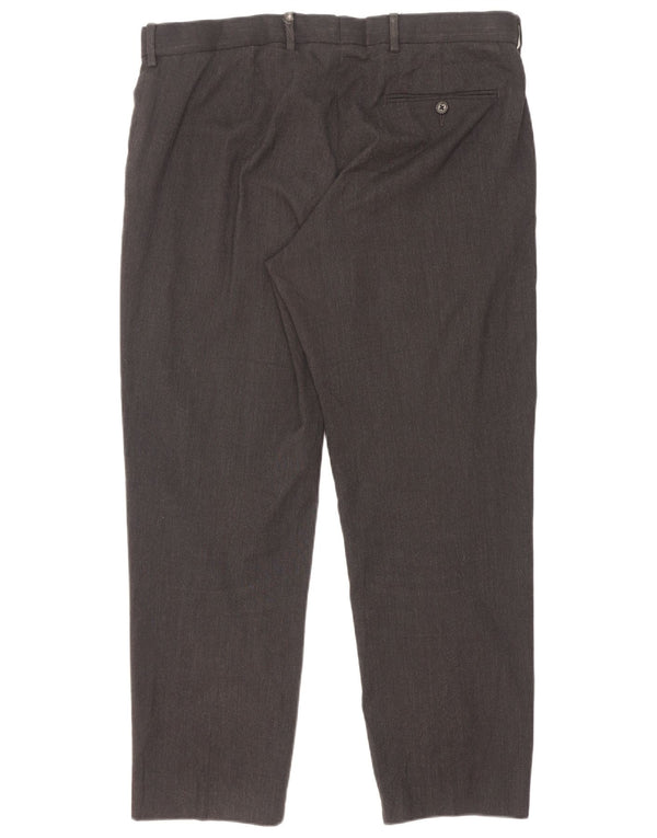 Marks & Spencer Mens Straight Chino Trousers W36 L29 Grey Flecked