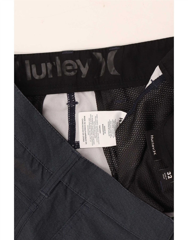Ανδρικό σορτς Chino Hurley W32 Medium Navy Blue Polyester