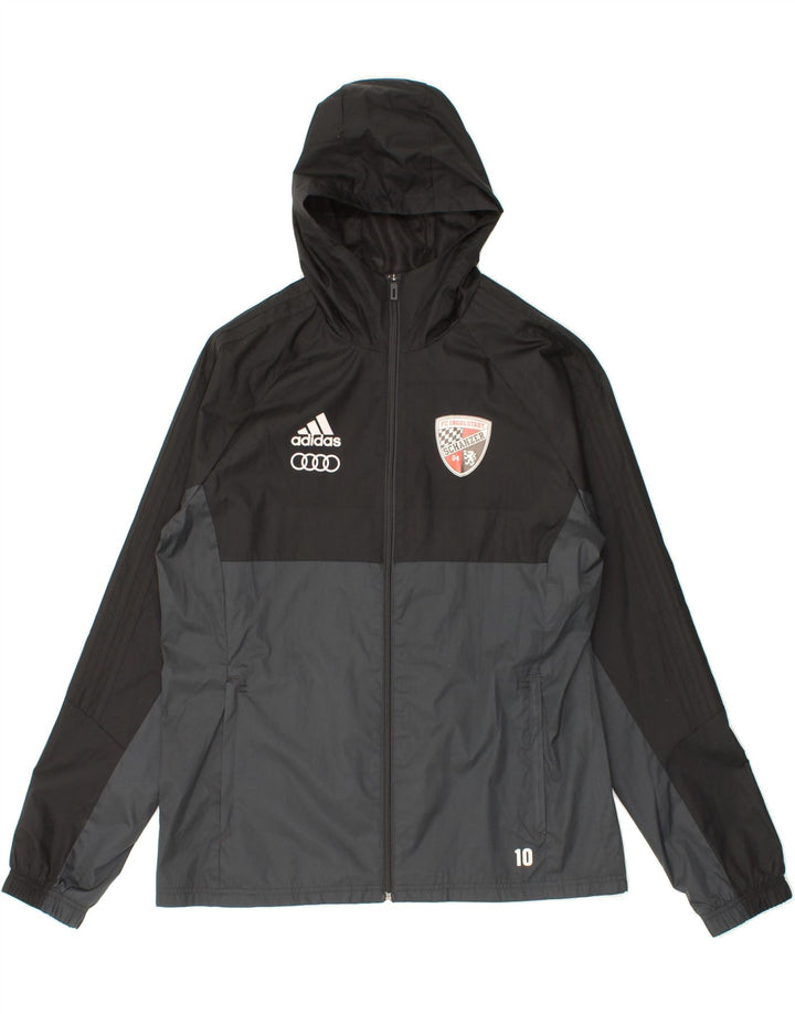 Ανδρικό μπουφάν βροχής με κουκούλα ADIDAS 38 μεσαίο μαύρο χρώμα