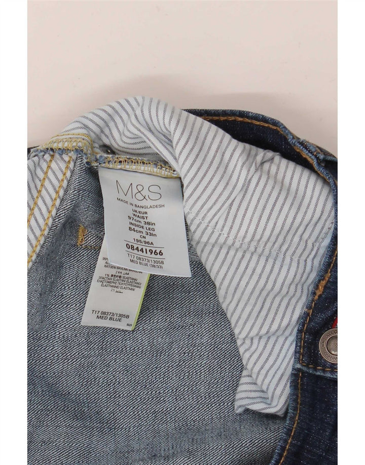 Ανδρικό τζιν ίσιο Marks & Spencer Regular Fit W38 L33 Μπλε βαμβακερό