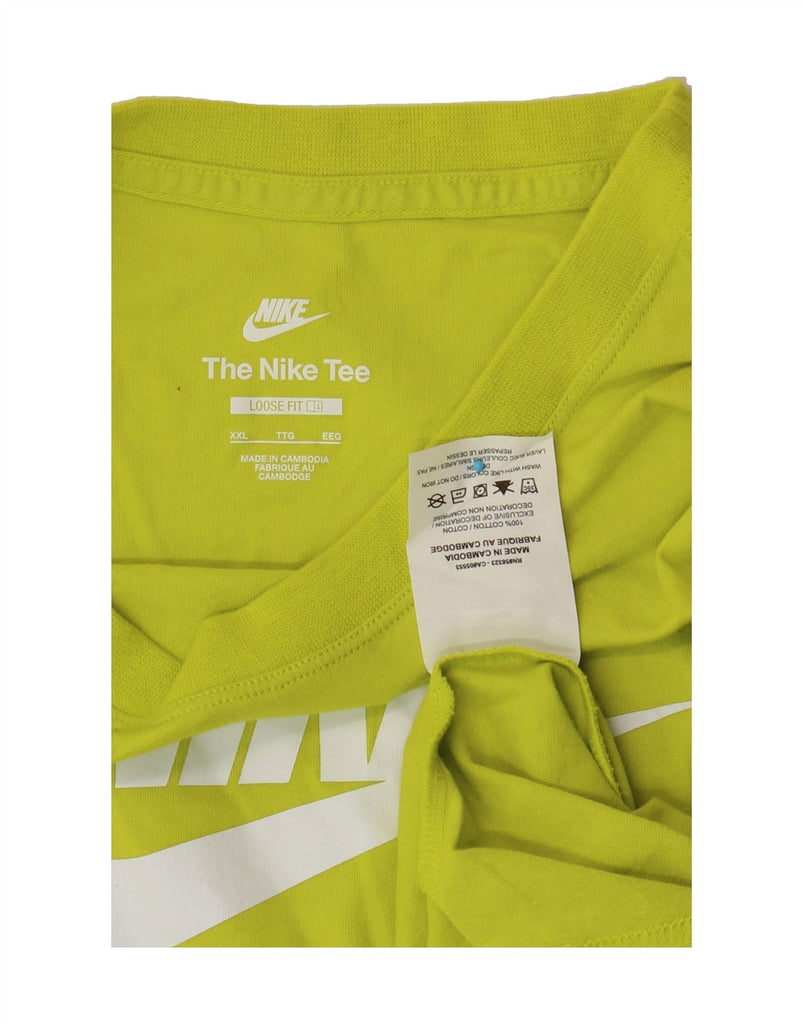 NIKE Womens Crop Loose Fit Graphic T-Shirt Top 2XL Green Cotton Vintage Nike and Second-Hand Nike from Messina Hembry 