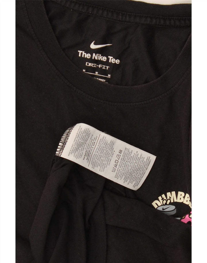 Γραφικό T-shirt με ανδρικό ντόνατς Nike, μεσαίο μαύρο βαμβακερό